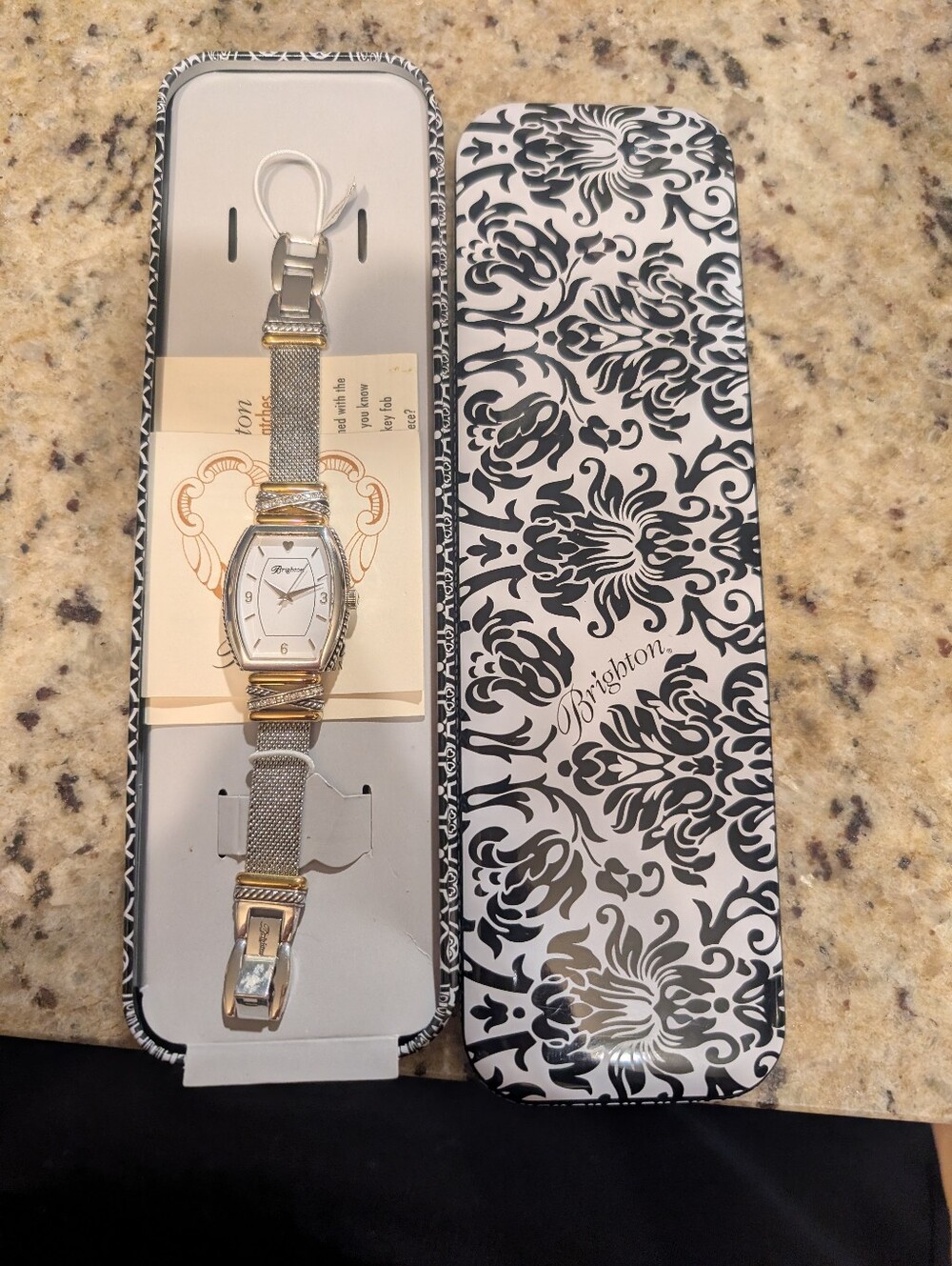 Brighton Zurich Watch New In Box. 2 Tone